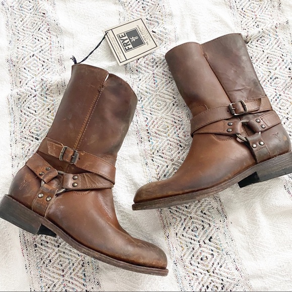 New Frye Jayden Harness Buckle Boots - Picture 2 of 5